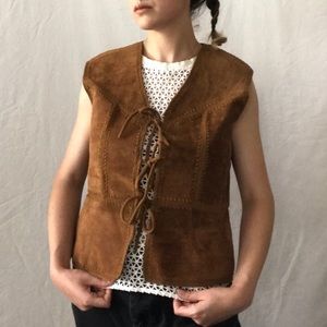 Suede Originals by Altman of Dallas Vest with Ties